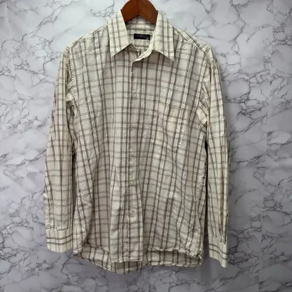 Canali Men’s Casual Shirt sz M Button Down Checkered #G934 - Picture 8 of 11